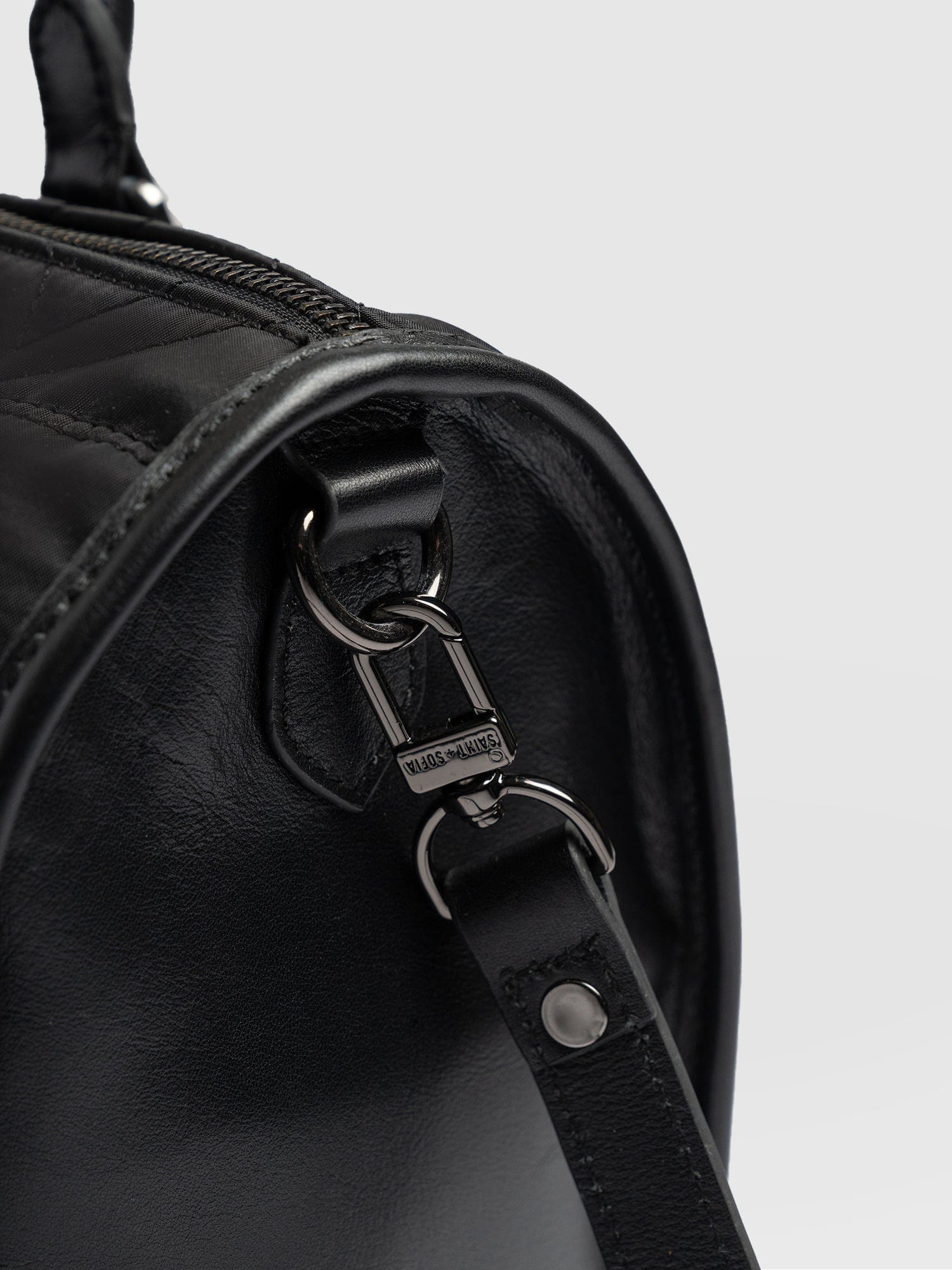 Quilted Maeve Duffle Bag Black - Women's Bags | Saint + Sofia® UK